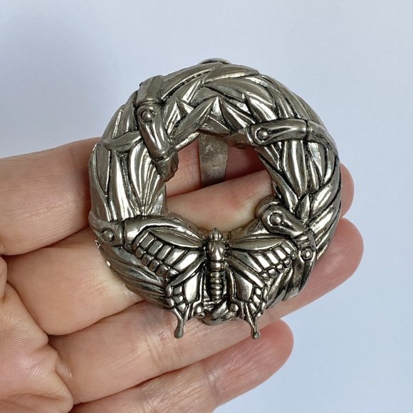 John Hardy Jewelry - 1990 John Hardy Butterfly Bamboo Scarf Clip Brooch Neiman Marcus Christmas